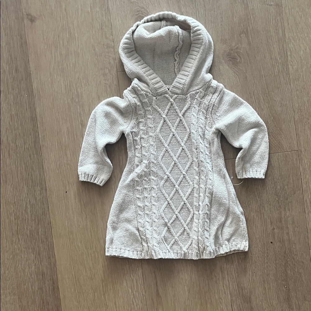 Cozy Knit Hooded Sweater Dress